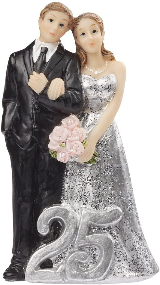 zilveren paar ca, 9 cm hoog